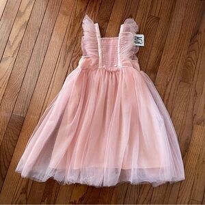 Lola + The Boys Pink Tulle Fairy Wings Butterfly Princess Birthday Dress 7/8